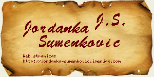 Jordanka Šumenković vizit kartica